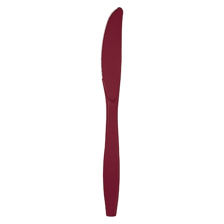 Touch Of Color Burgundy Red Plastic Knives, 7.5", 288PK 019922